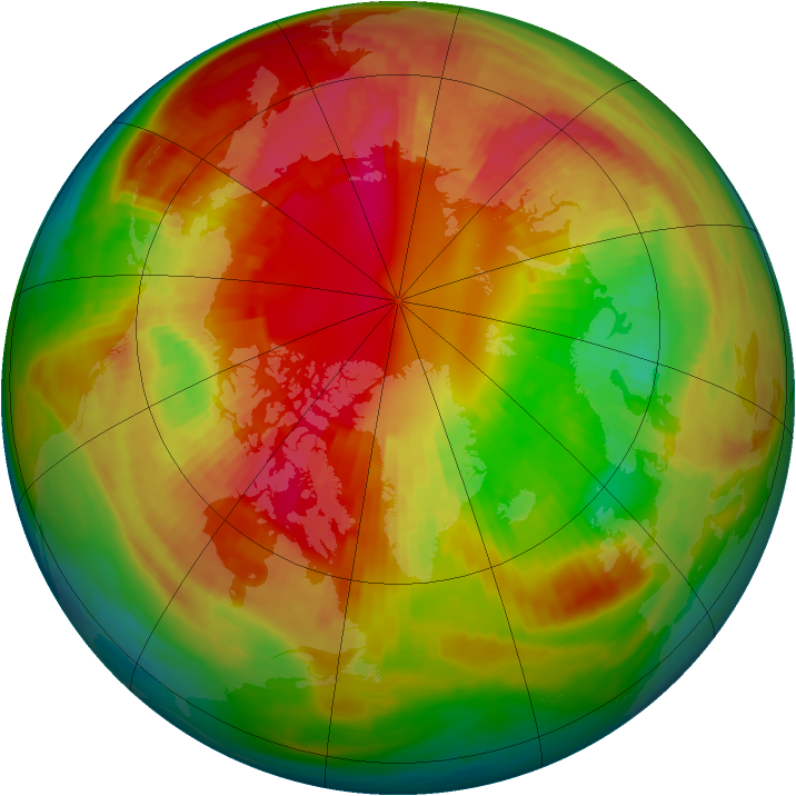 Arctic ozone map for 28 February 1981